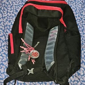 Black and Pink Backpack with Combination Lock
